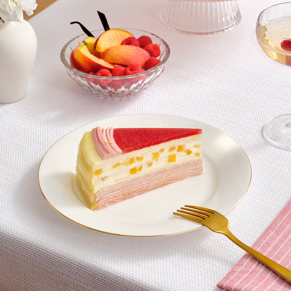 Peach Melba Mille Crêpes